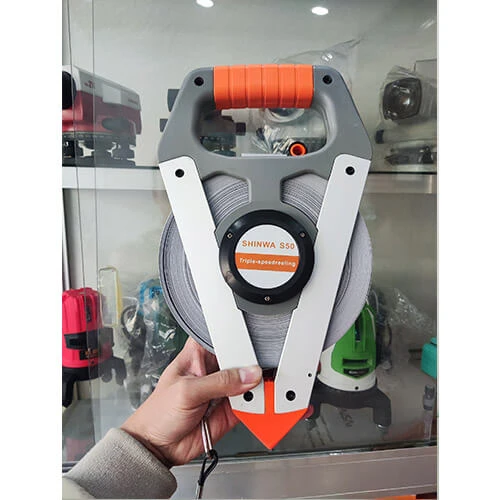 Thước Thép Cuộn 50m Bọc Nhựa 5 Lớp Shinwa S50 chính hãng